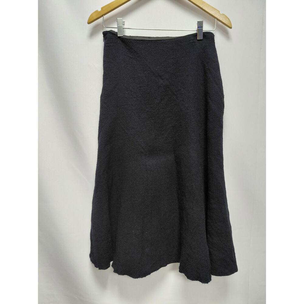 LAFAYETTE 148 NEW YORK Wool Skirt Black Solid Lined Size 4 - Picture 2 of 10